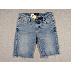 RtA Women Shorts Size 27 NWT Riva Bermuda‎ Cutoffs Light Wash Mid Rise Denim